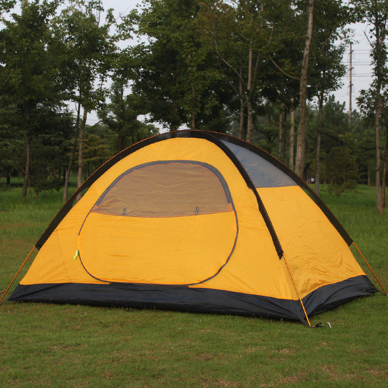 Outdoor Camping Double Layer Aluminum Pole Tent Durable Weather Resistant