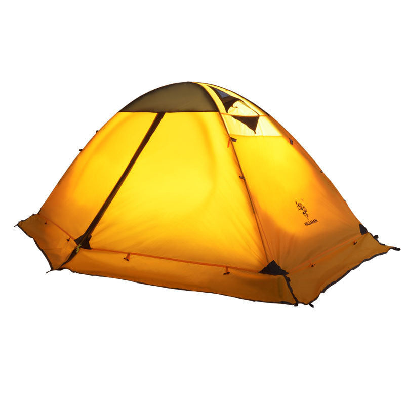 Outdoor Camping Double Layer Aluminum Pole Tent Durable Weather Resistant