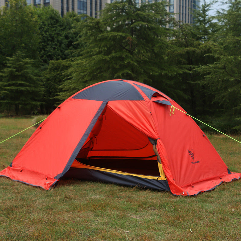 Outdoor Camping Double Layer Aluminum Pole Tent Durable Weather Resistant