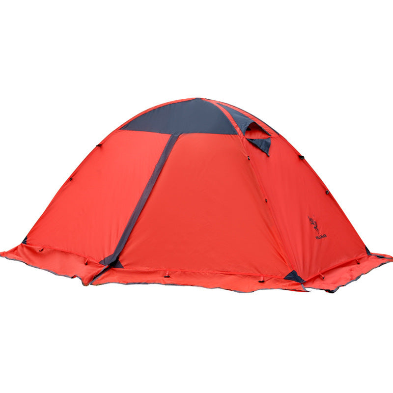 Outdoor Camping Double Layer Aluminum Pole Tent Durable Weather Resistant