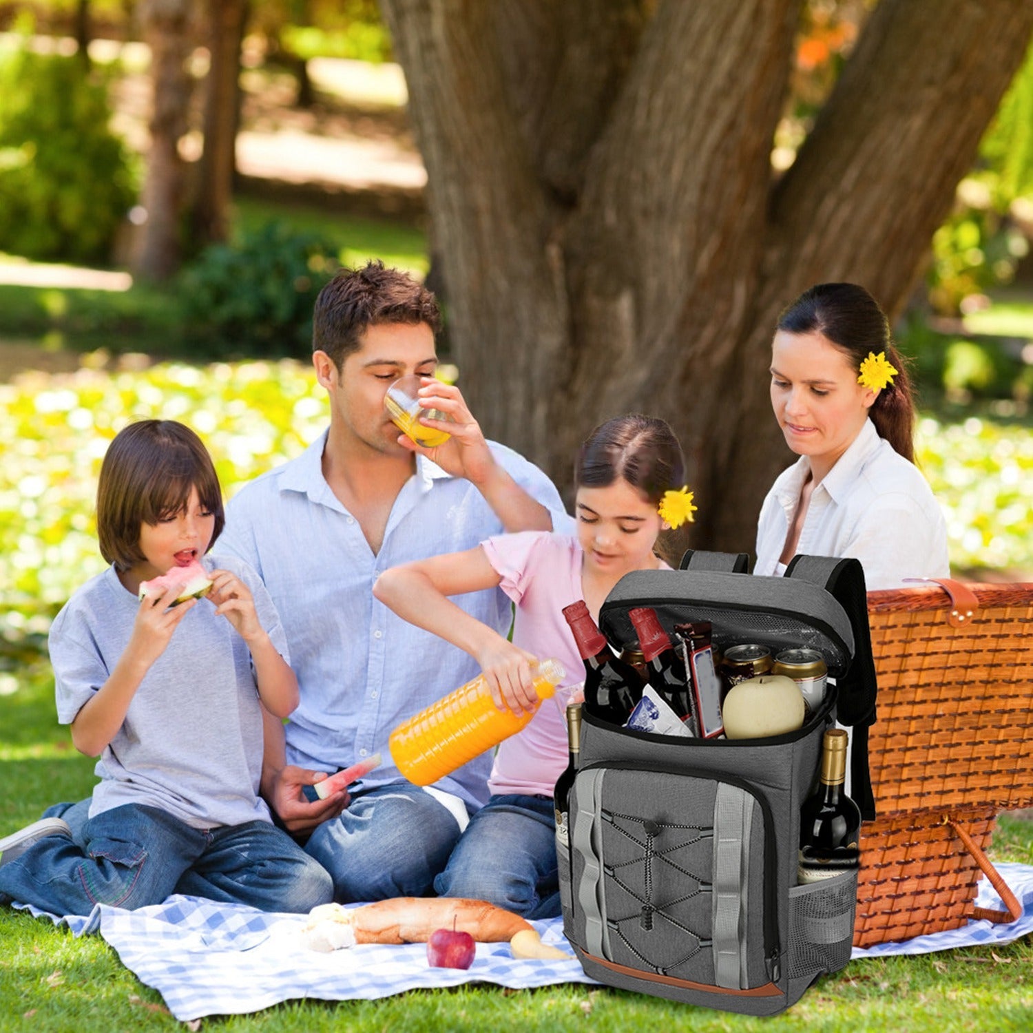 Leakproof Insulated Cooler Backpack 36 Can 25L Picnic Camping Bag