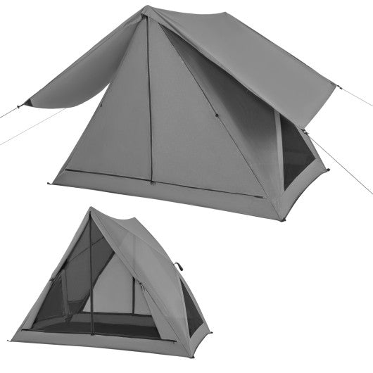 Pop Up 2-3 Person Camping Tent Rainfly Carry Bag Gray