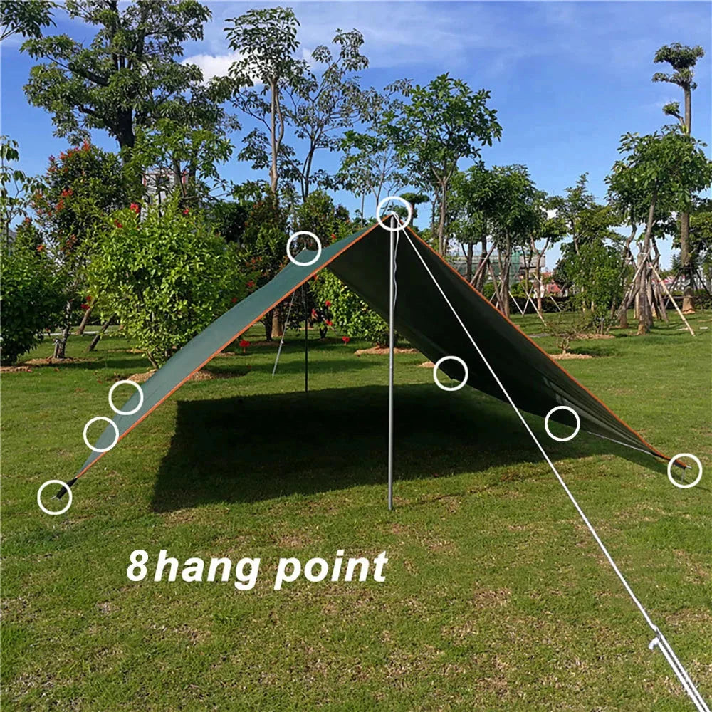 Ultralight Waterproof Tarp Tent Large Sun Shelter Camping Beach Awning