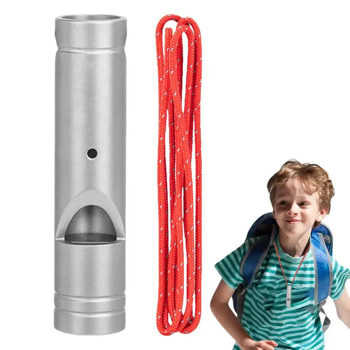 Titanium Survival Whistle Ultralight Loud Safety Hiking Emergency Gear