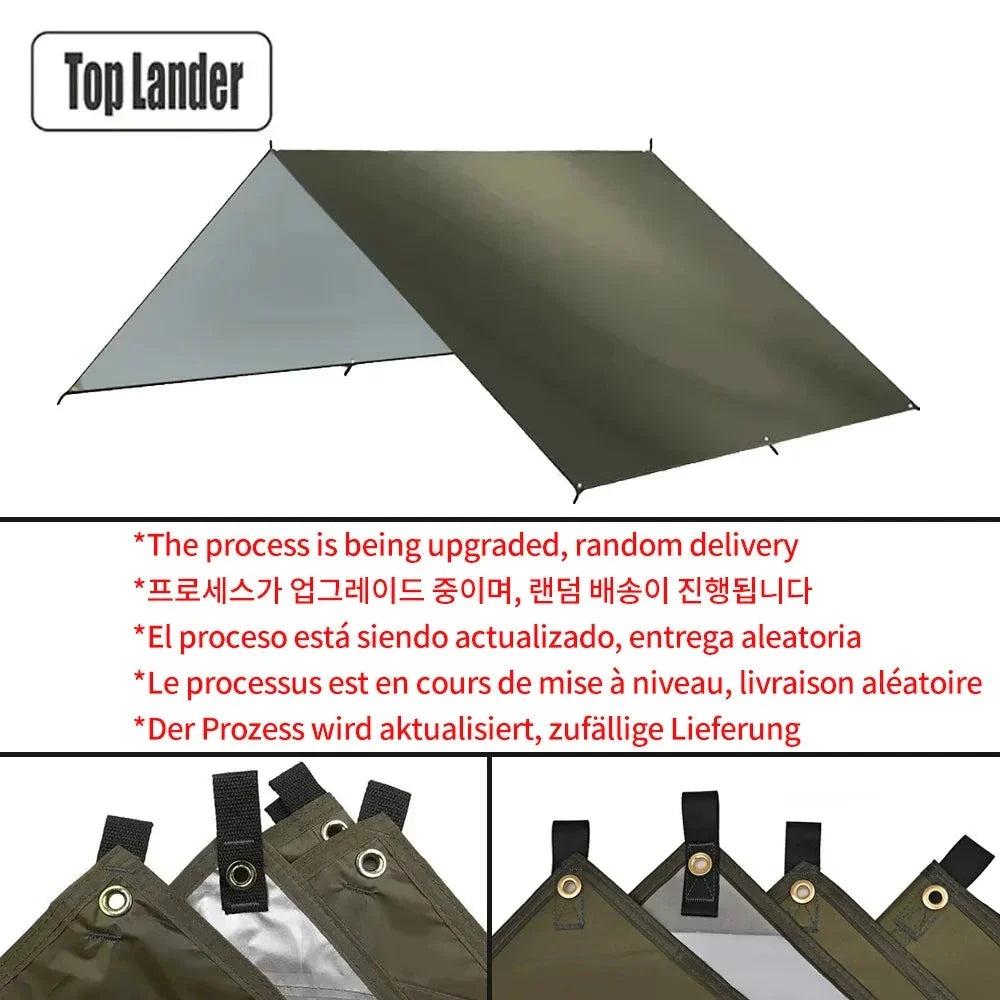 Ultralight Waterproof Tarp Tent Large Sun Shelter Camping Beach Awning