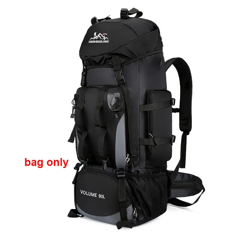 90L Waterproof Hiking Camping Backpack Large Capacity Trekking Travel Rucksack