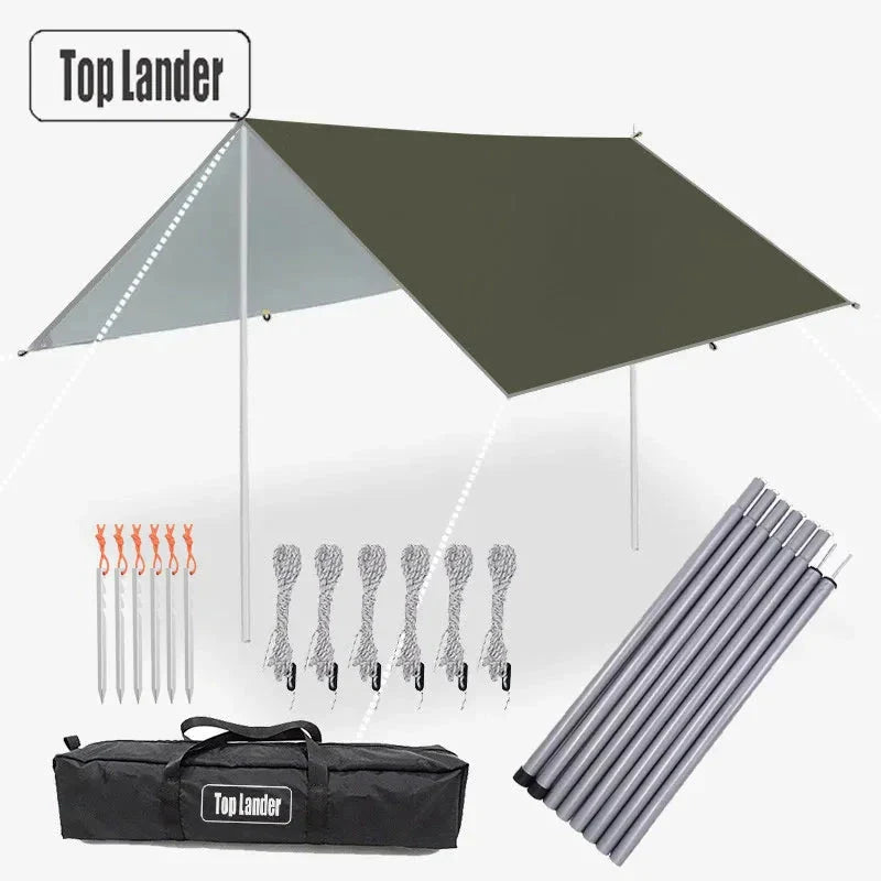 Ultralight Waterproof Tarp Tent Large Sun Shelter Camping Beach Awning