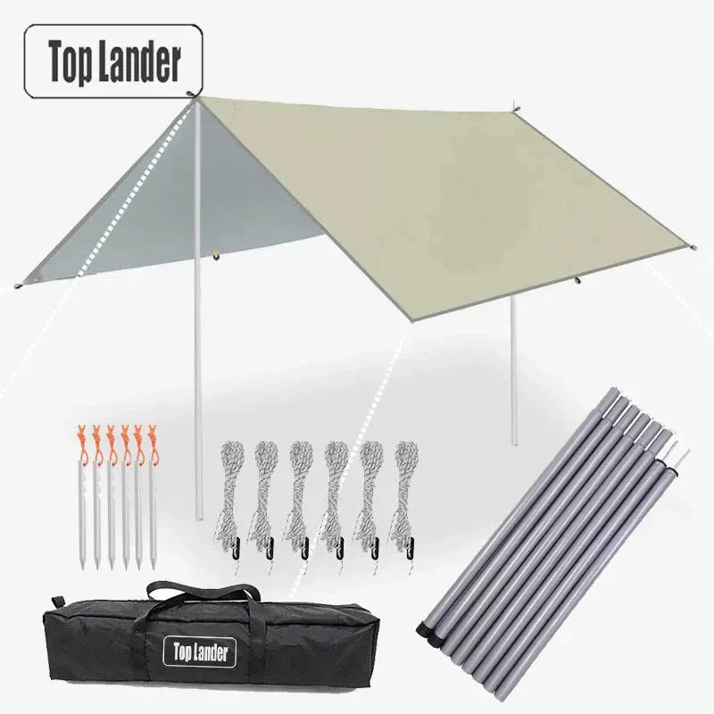 Ultralight Waterproof Tarp Tent Large Sun Shelter Camping Beach Awning