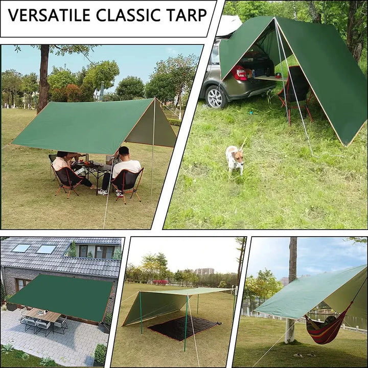 Ultralight Waterproof Tarp Tent Large Sun Shelter Camping Beach Awning