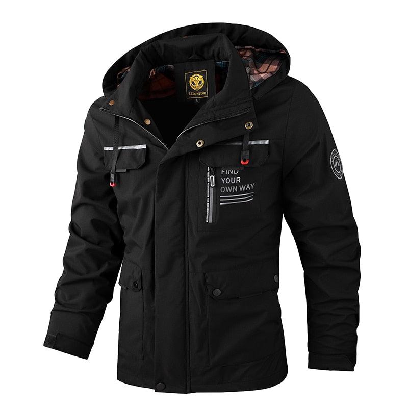 Men Waterproof Windproof Hooded Softshell Winter Outdoor Jacket Coat