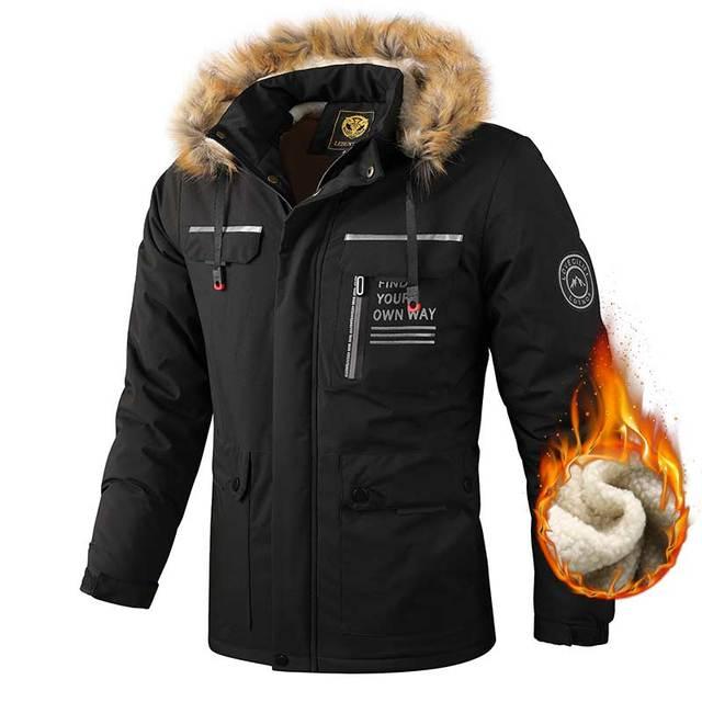 Men Waterproof Windproof Hooded Softshell Winter Outdoor Jacket Coat