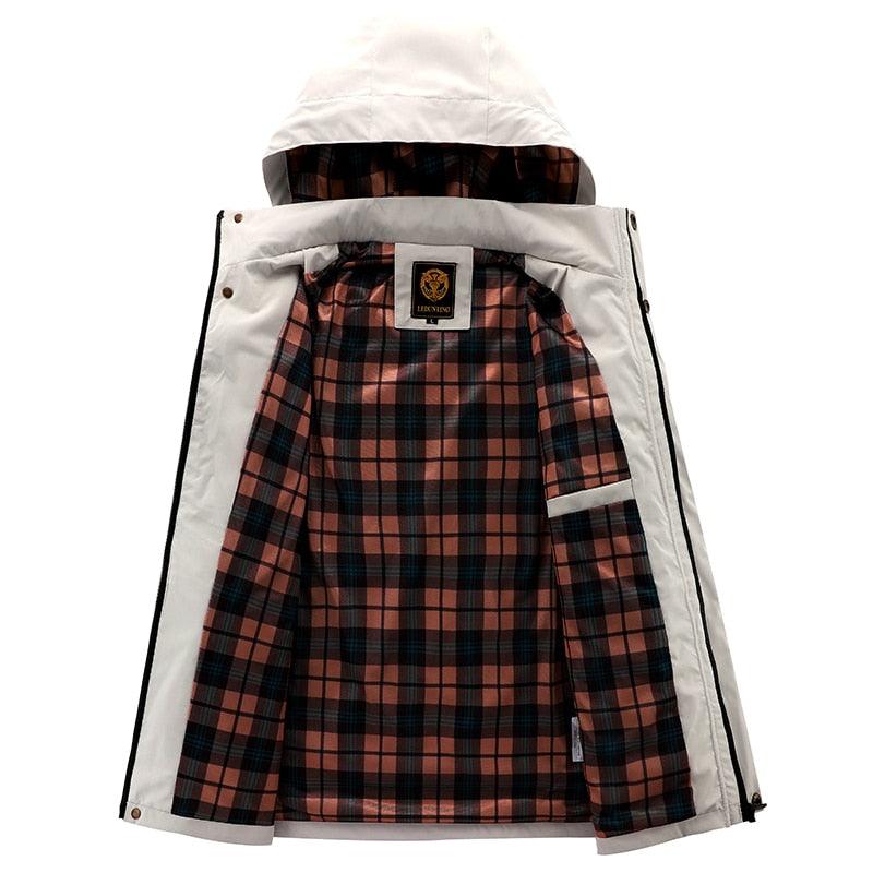 Men Waterproof Windproof Hooded Softshell Winter Outdoor Jacket Coat