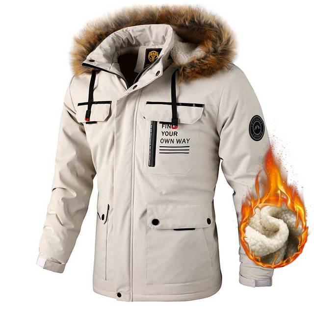 Men Waterproof Windproof Hooded Softshell Winter Outdoor Jacket Coat