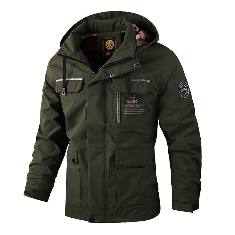 Men Waterproof Windproof Hooded Softshell Winter Outdoor Jacket Coat
