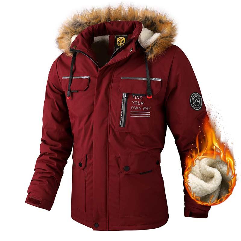 Men Waterproof Windproof Hooded Softshell Winter Outdoor Jacket Coat
