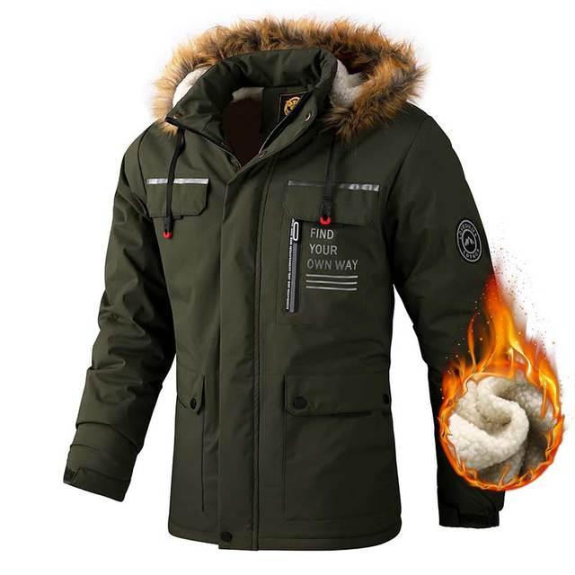 Men Waterproof Windproof Hooded Softshell Winter Outdoor Jacket Coat