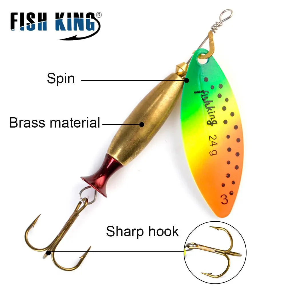 Metal Spinner Lure | Long Cast Hard Bait for Bass, Pike, and Saltwater Fishing