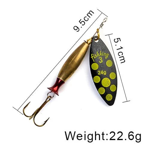 Metal Spinner Lure | Long Cast Hard Bait for Bass, Pike, and Saltwater Fishing
