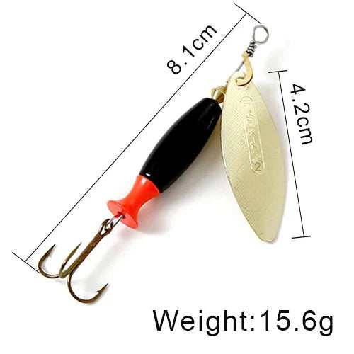 Metal Spinner Lure | Long Cast Hard Bait for Bass, Pike, and Saltwater Fishing