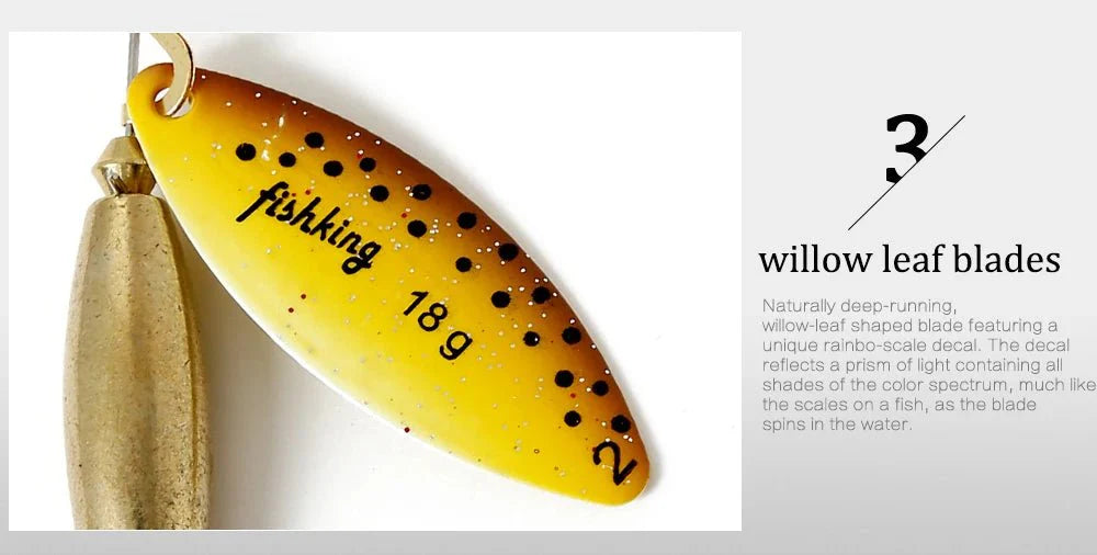 Metal Spinner Lure | Long Cast Hard Bait for Bass, Pike, and Saltwater Fishing