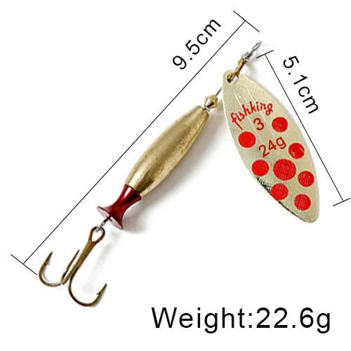 Metal Spinner Lure | Long Cast Hard Bait for Bass, Pike, and Saltwater Fishing