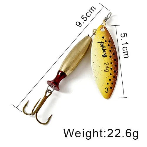 Metal Spinner Lure | Long Cast Hard Bait for Bass, Pike, and Saltwater Fishing