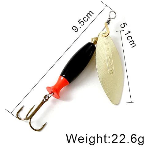Metal Spinner Lure | Long Cast Hard Bait for Bass, Pike, and Saltwater Fishing