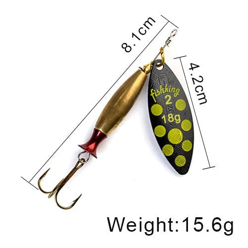 Metal Spinner Lure | Long Cast Hard Bait for Bass, Pike, and Saltwater Fishing
