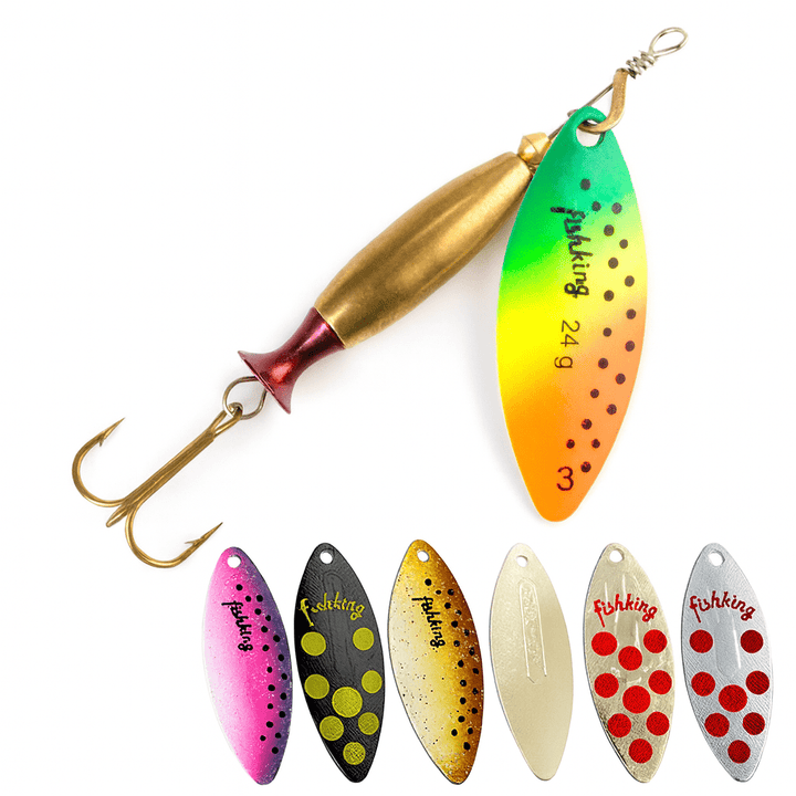 Metal Spinner Lure | Long Cast Hard Bait for Bass, Pike, and Saltwater Fishing