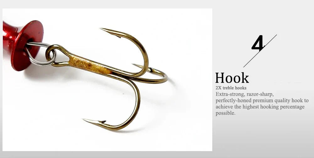 Metal Spinner Lure | Long Cast Hard Bait for Bass, Pike, and Saltwater Fishing