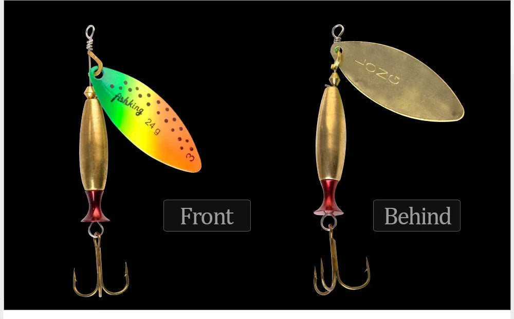 Metal Spinner Lure | Long Cast Hard Bait for Bass, Pike, and Saltwater Fishing