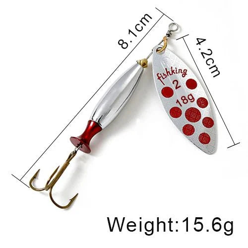 Metal Spinner Lure | Long Cast Hard Bait for Bass, Pike, and Saltwater Fishing