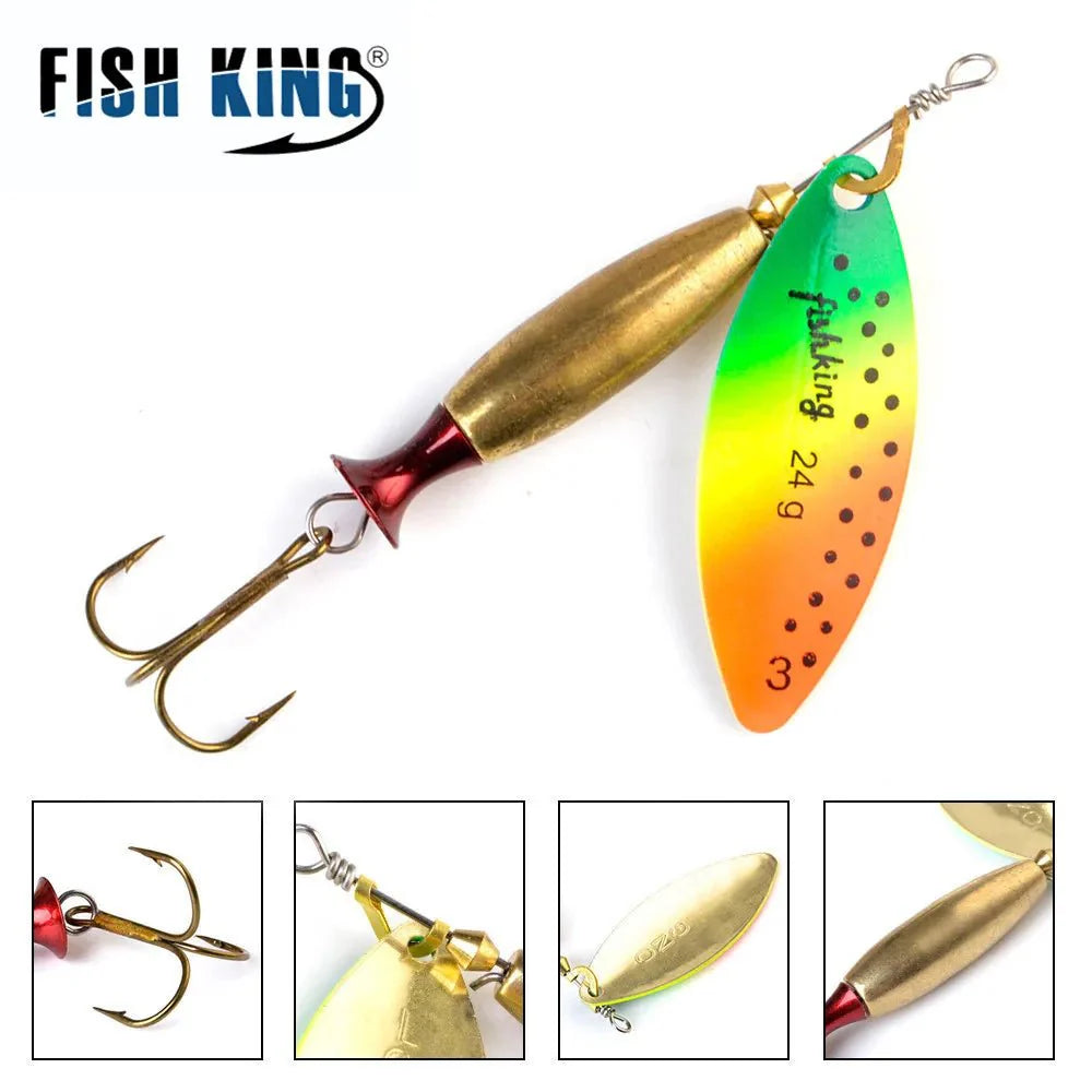 Metal Spinner Lure | Long Cast Hard Bait for Bass, Pike, and Saltwater Fishing