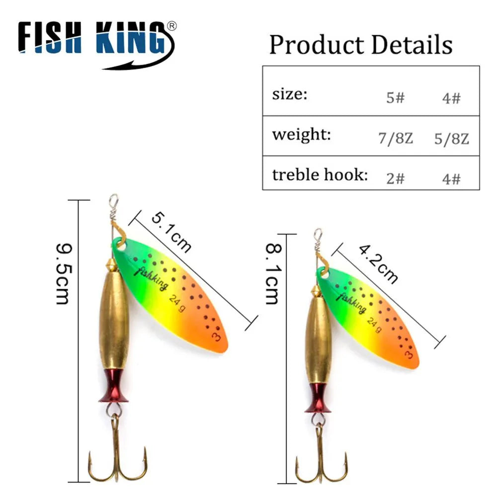 Metal Spinner Lure | Long Cast Hard Bait for Bass, Pike, and Saltwater Fishing