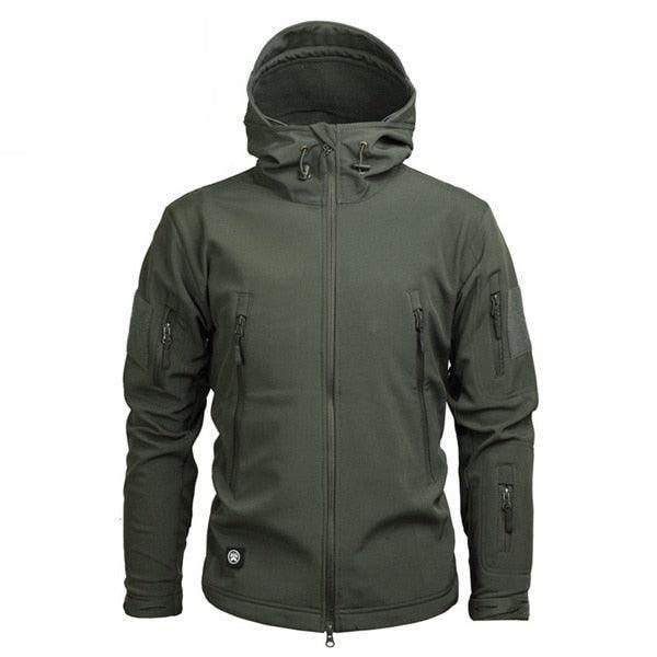 Men Green Camouflage Lightweight Water Resistant Tactical Outdoor Jacket Windbreaker