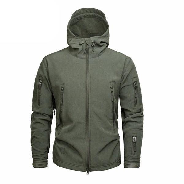 Men Green Camouflage Lightweight Water Resistant Tactical Outdoor Jacket Windbreaker