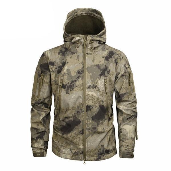 Men Green Camouflage Lightweight Water Resistant Tactical Outdoor Jacket Windbreaker