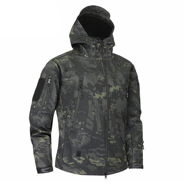 Men Green Camouflage Lightweight Water Resistant Tactical Outdoor Jacket Windbreaker