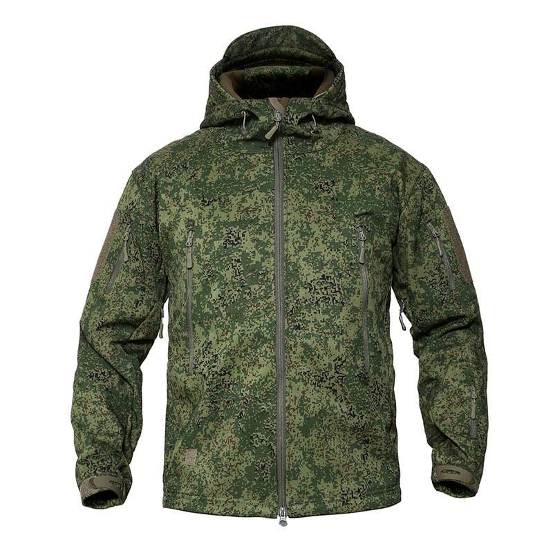 Men Green Camouflage Lightweight Water Resistant Tactical Outdoor Jacket Windbreaker