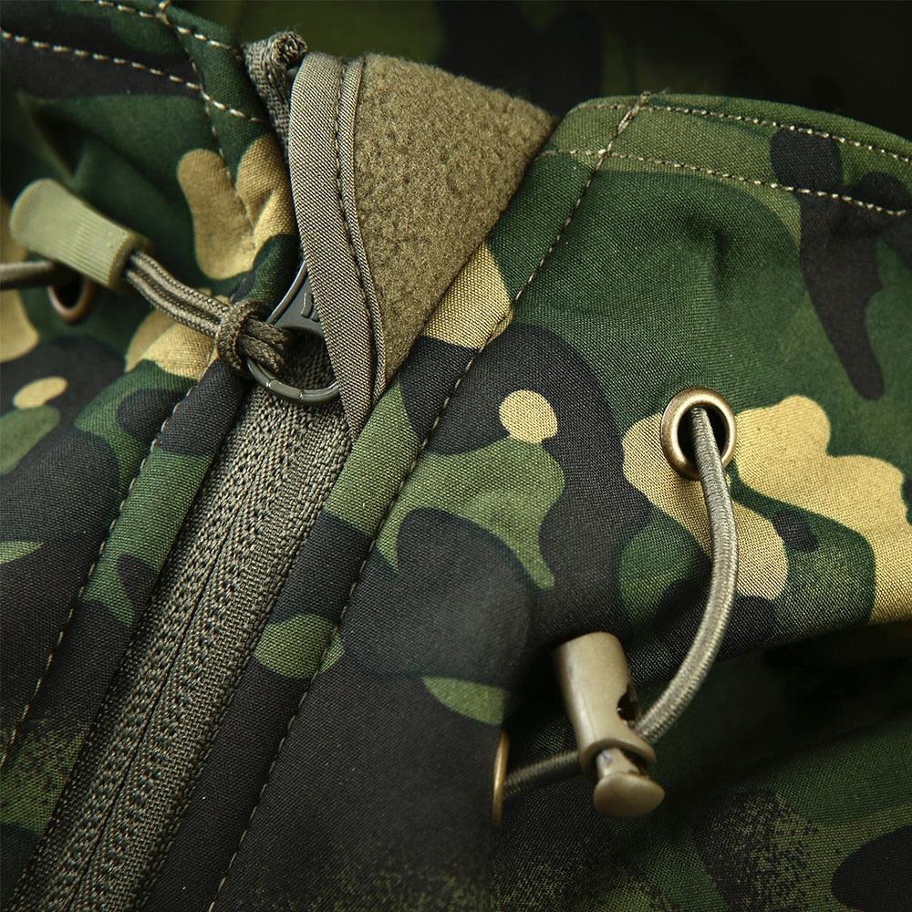Men Green Camouflage Lightweight Water Resistant Tactical Outdoor Jacket Windbreaker