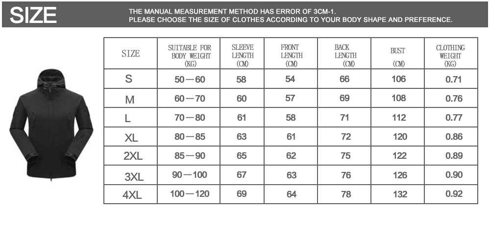 Men Outdoor Soft Fleece Windproof Waterproof Hooded Tactical Jacket Coat