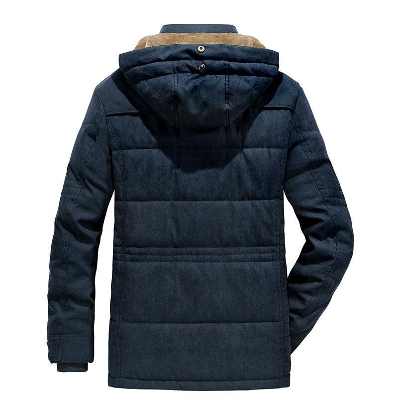 Men Thick Warm Waterproof Hooded Outdoor Winter Casual Cotton Jacket