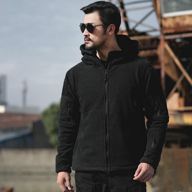 Men Tactical Lightweight Hooded Combat Jacket Outdoor Hiking Multi Pocket