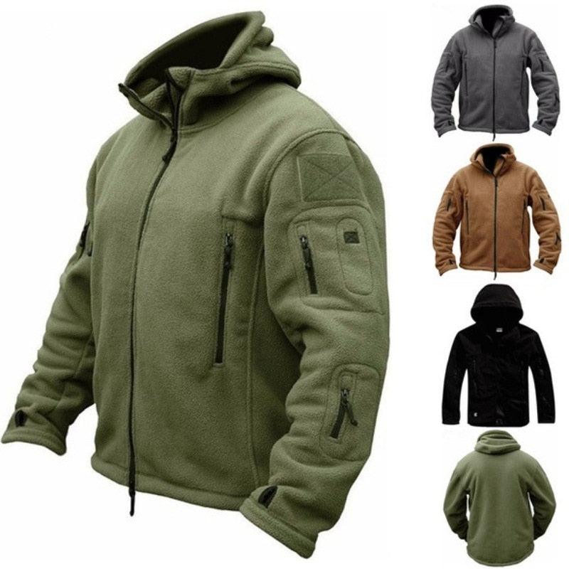 Men Tactical Lightweight Hooded Combat Jacket Outdoor Hiking Multi Pocket