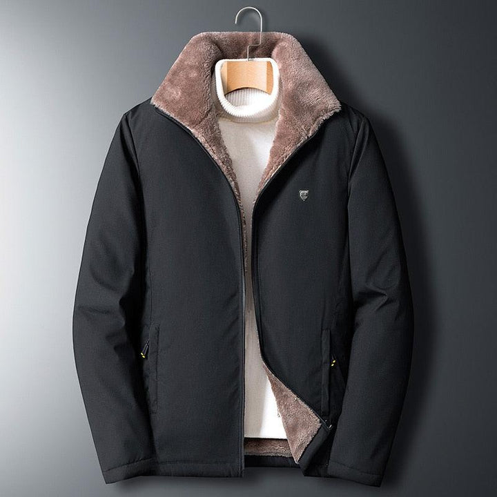 Men Winter Warm Thick Fleece Windproof Casual Outdoor Jacket Coat