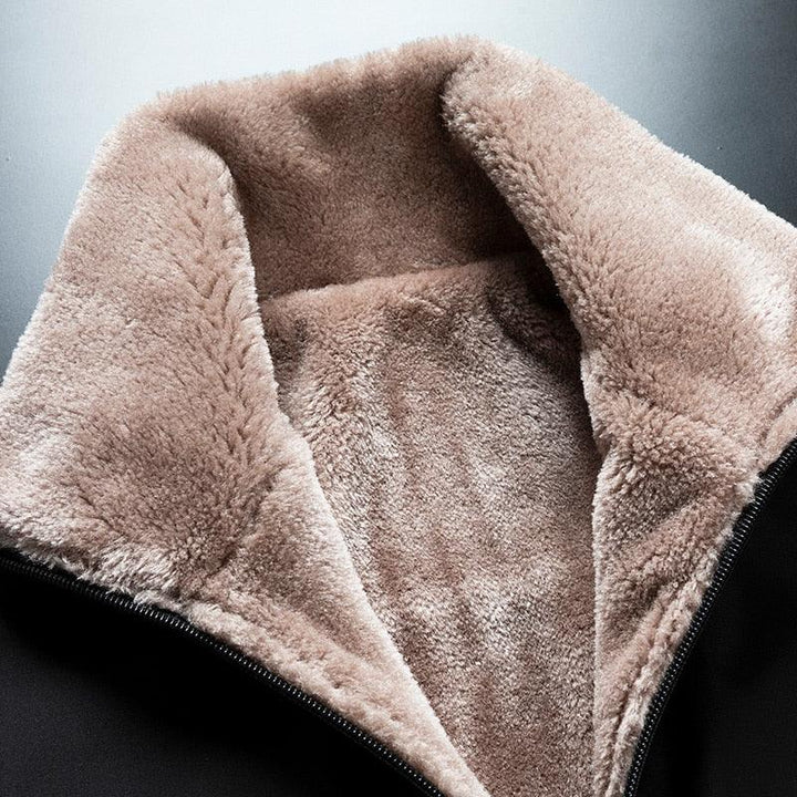 Men Winter Warm Thick Fleece Windproof Casual Outdoor Jacket Coat