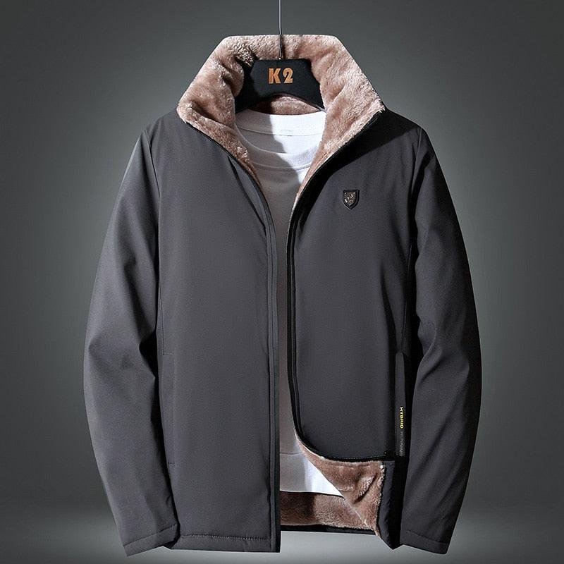 Men Winter Warm Thick Fleece Windproof Casual Outdoor Jacket Coat